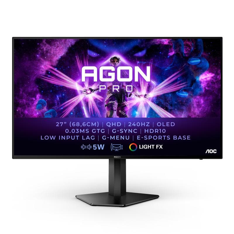 AOC MONITOR 27" OLED QHD 2560X1440 240HZ 0,03MS AG276QZD HDMI DP USBC MM