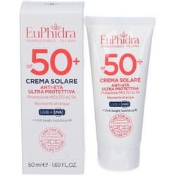 EuPhidra Crema Solare Viso Anti-Eta' Ultra Protettiva Protezione Molto Alta SPF50 50mL