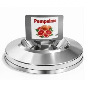 FV7143I Targhetta portagusti in acciaio inox AISI 304 per banchi a pozze