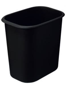 T114021 Gettacarte rettangolare polipropilene ignifugo 14 litri nero