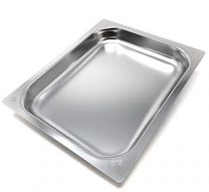 FNC1/2P040 Teglia Gastronorm 1/2 h40 in acciaio inox AISI 304 bordo pian