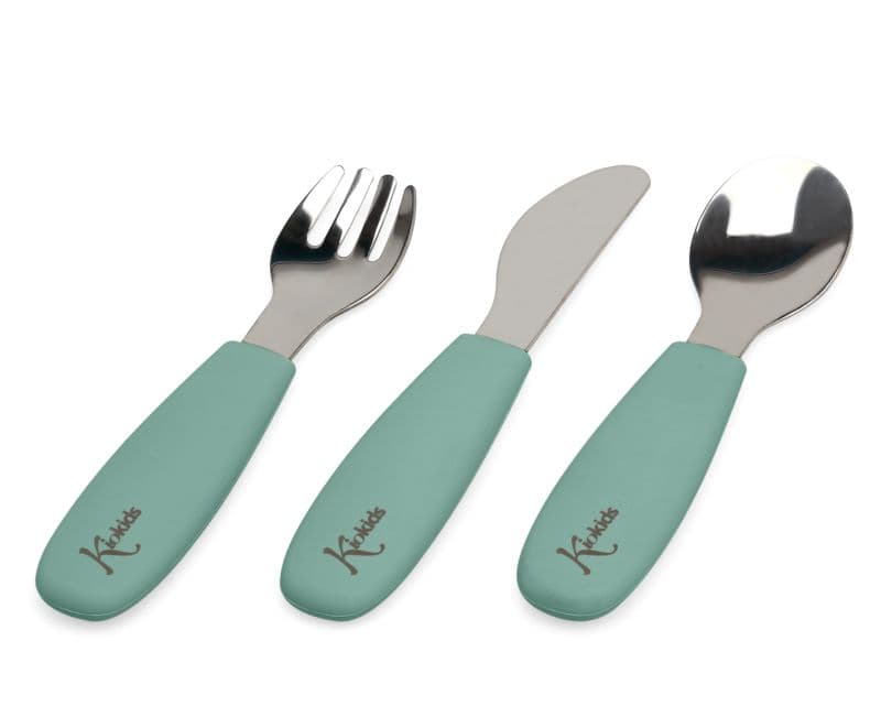 Set posate Kiokids in acciaio e silicone