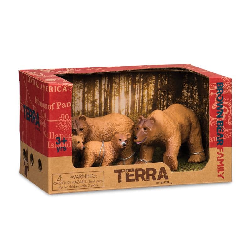 Famiglia di orsi bruni Terra