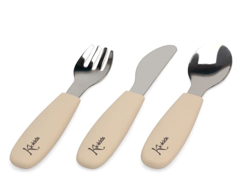Set posate Kiokids in acciaio e silicone