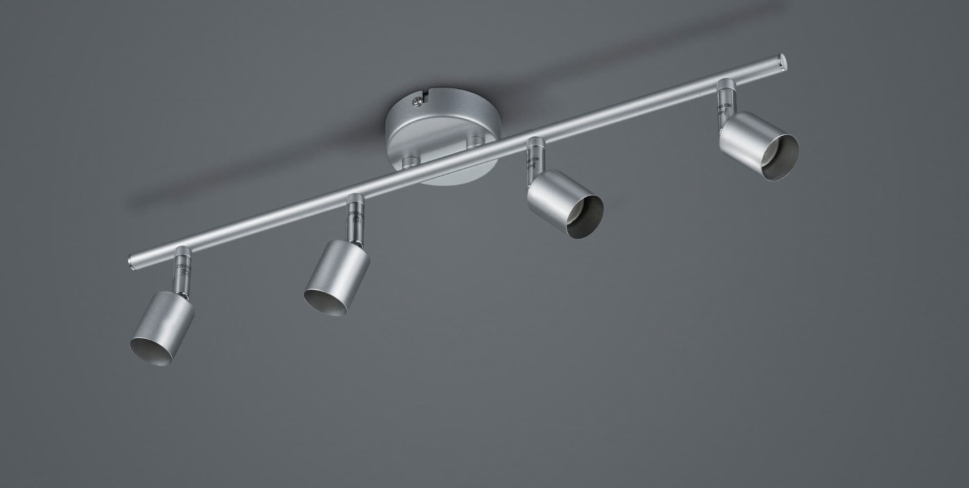 PARIS SENZA LAMPADINA BARRA 4 LUCI ALLUMINIO ATTACCO GU10 L. 50CM