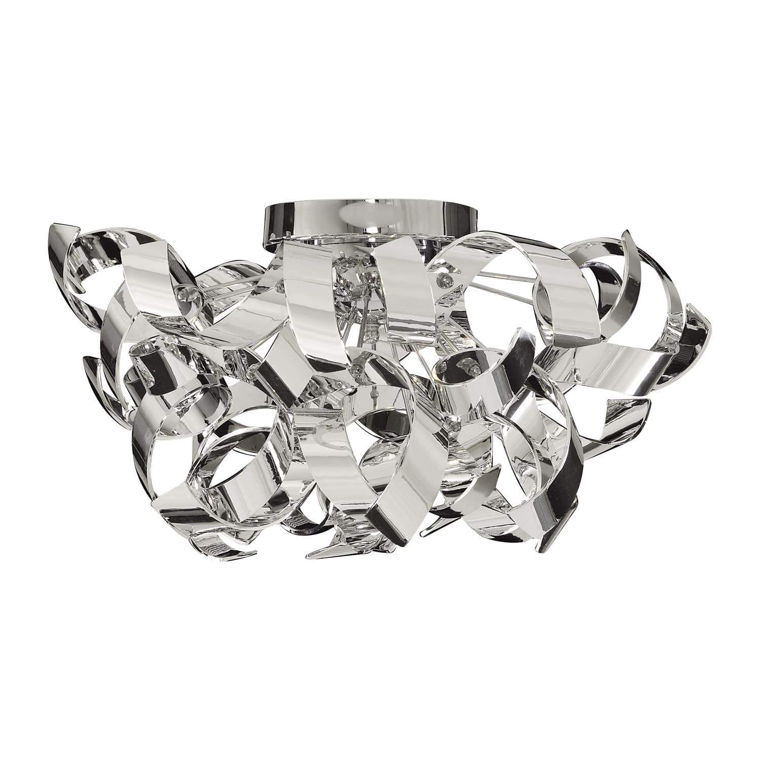 Curls 3Lt Semi-Flush - Metallo Cromato