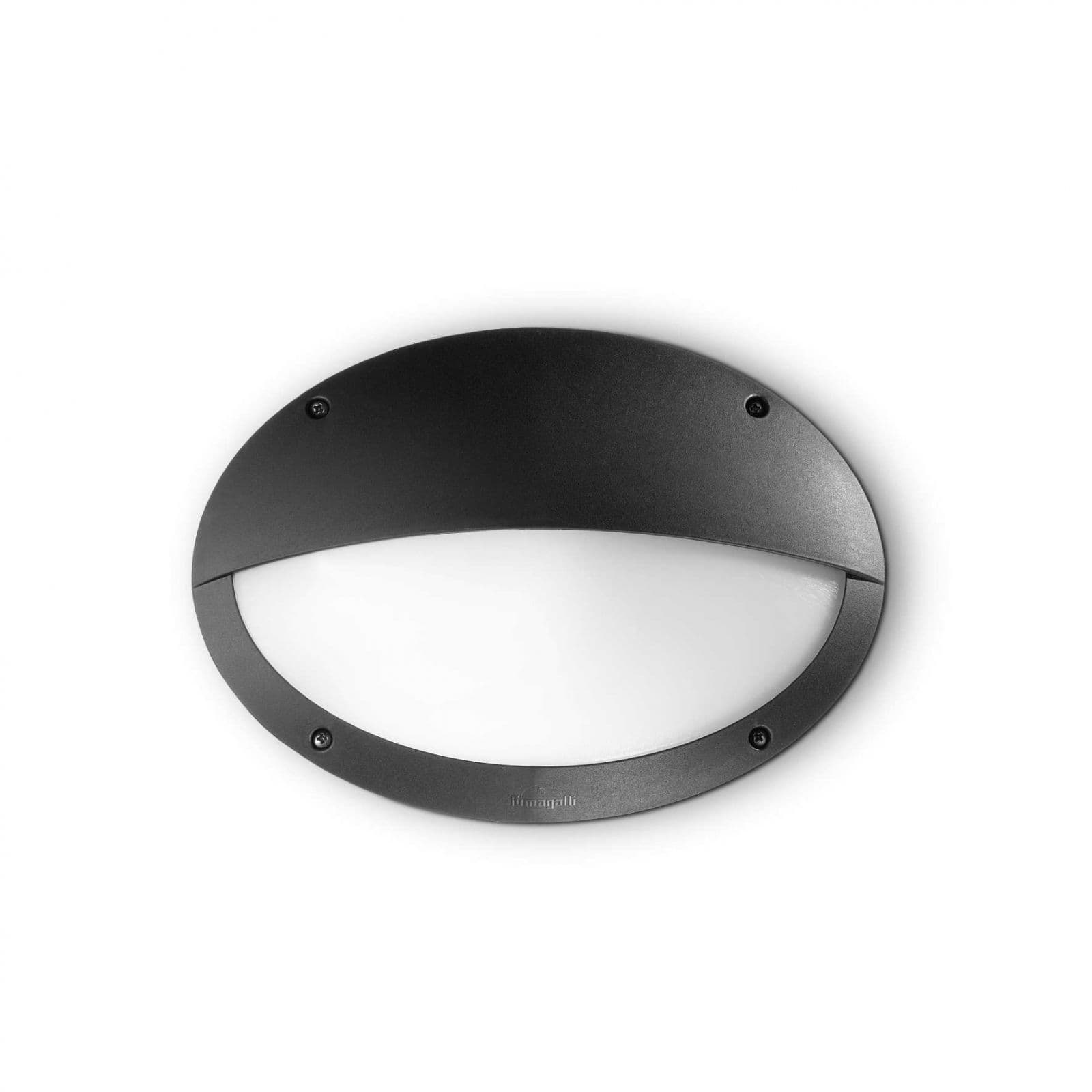 POLAR-2 AP1 OVALE 33X23CM APPLIQUE 1 LUCE ATTACCO E27 IP66 NERO