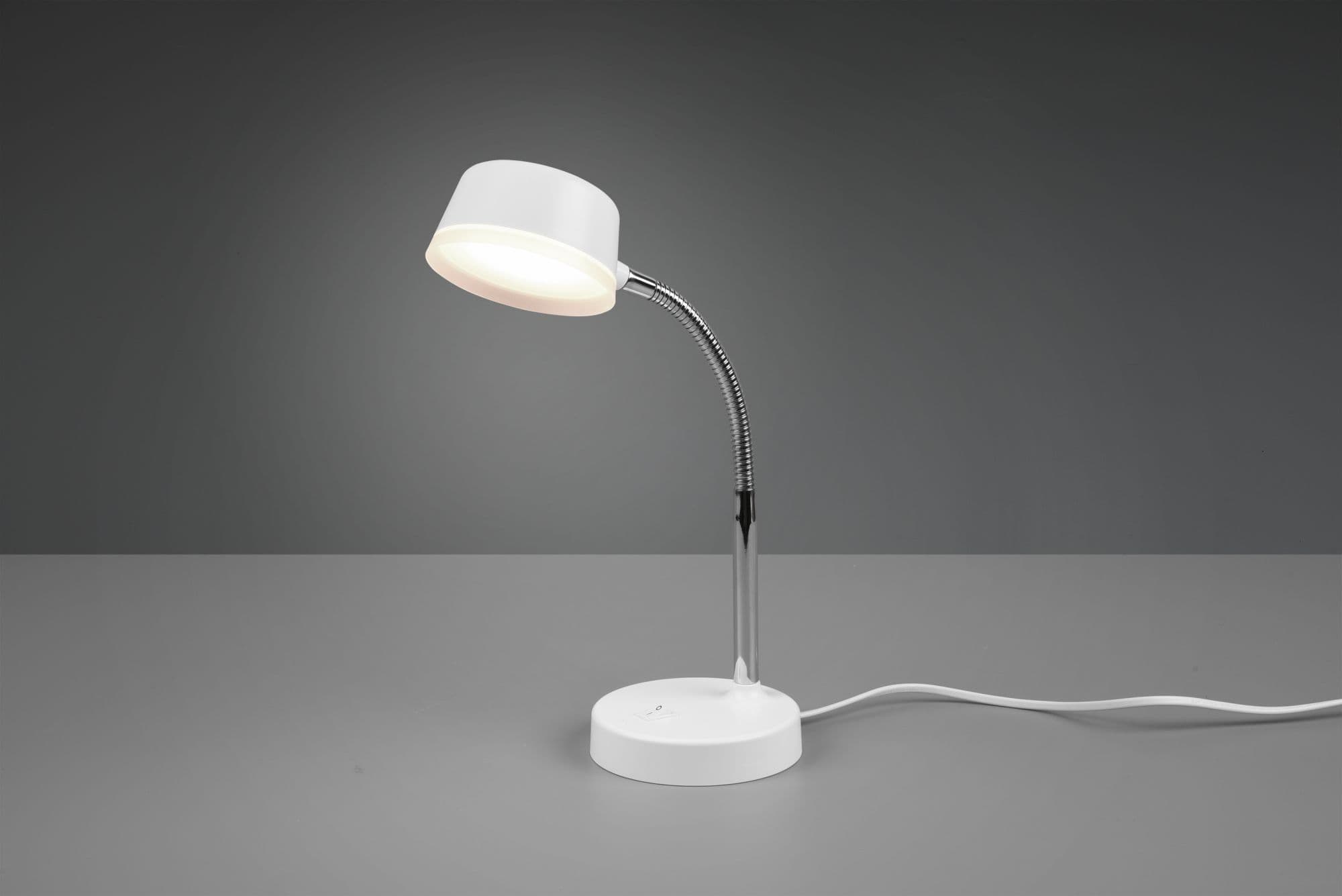 KIKO LAMPADA DA STUDIO BIANCA FLESSIBILE H. 41CM A LED 4,5W 500lm, 3000K