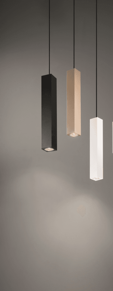 SOSPENSIONE ALOA GRANDE 1 LUCE ATTACCO GU10 NERO H.40CM