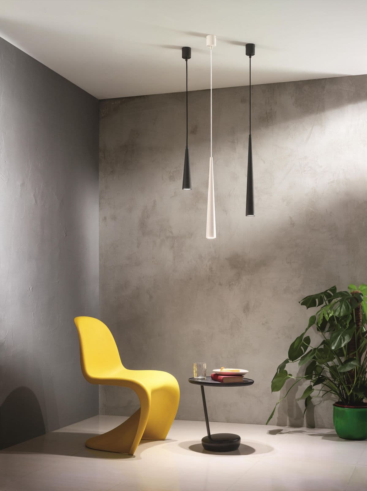 SOSPENSIONE NOA H.25CM D.5,5CM NERO 1 LUCE ATTACCO GU10