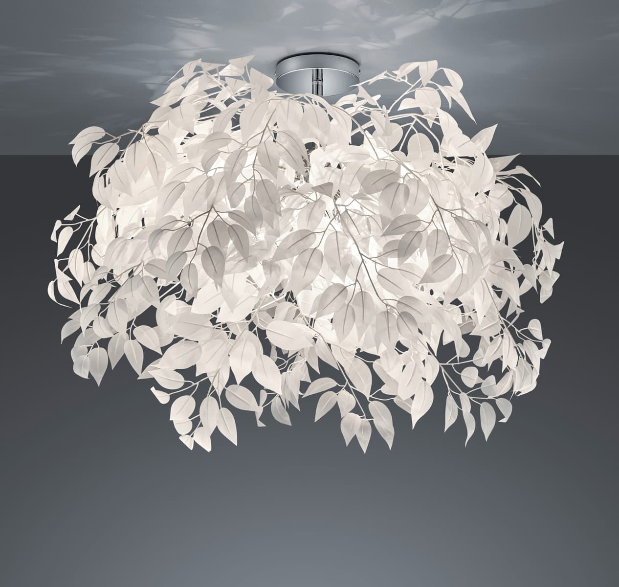 LEAVY PLAFONIERA FOGLIE LAVABILI D. 70CM ATTACCO E14 3 LUCI