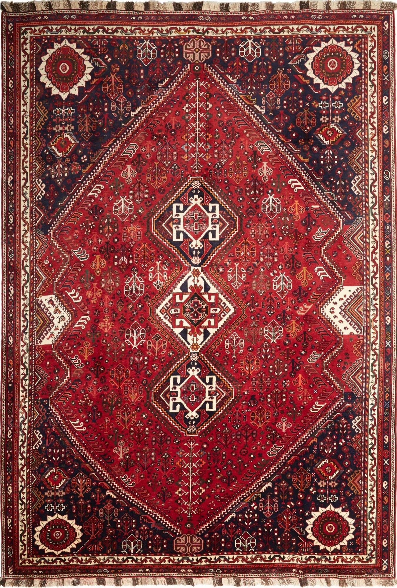 Geometrico Rosso Blu 227x328 Cm