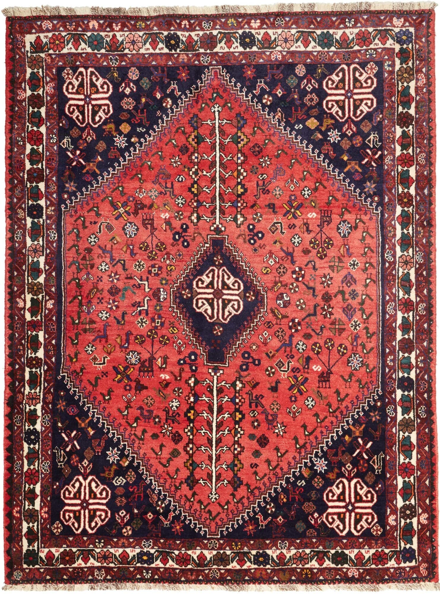 Geometrico Rosso Blu 162x218 Cm