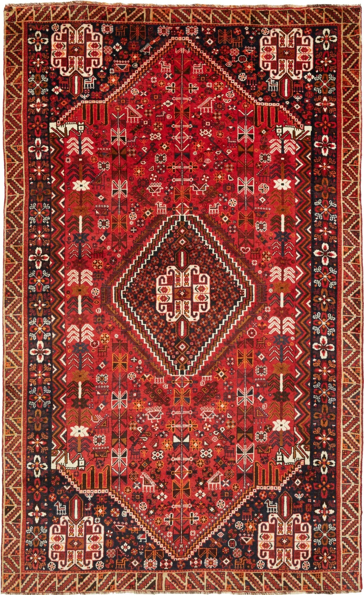 Geometrico Rosso Blu 158x257 Cm