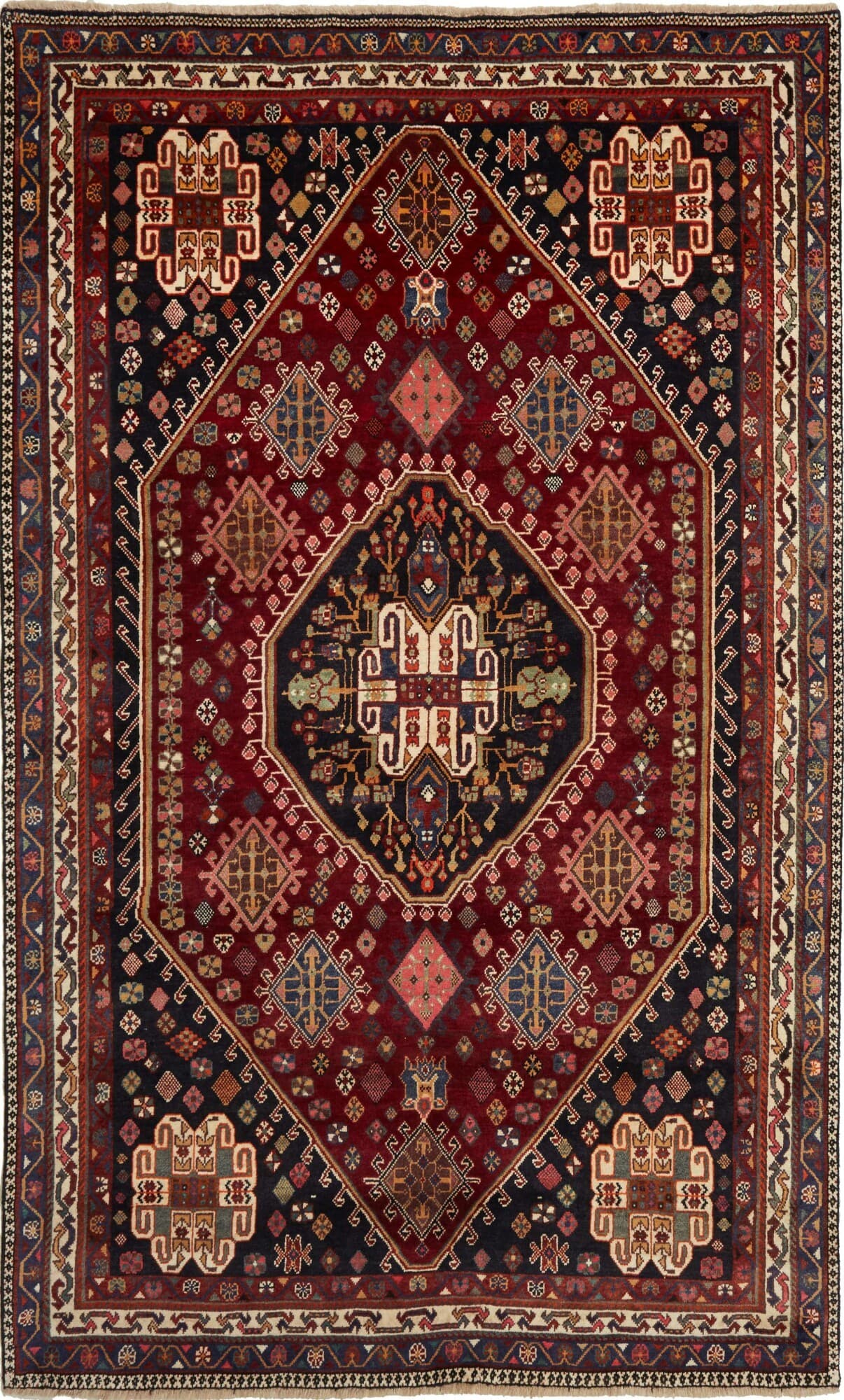 Geometrico Rosso Blu 170x278 Cm