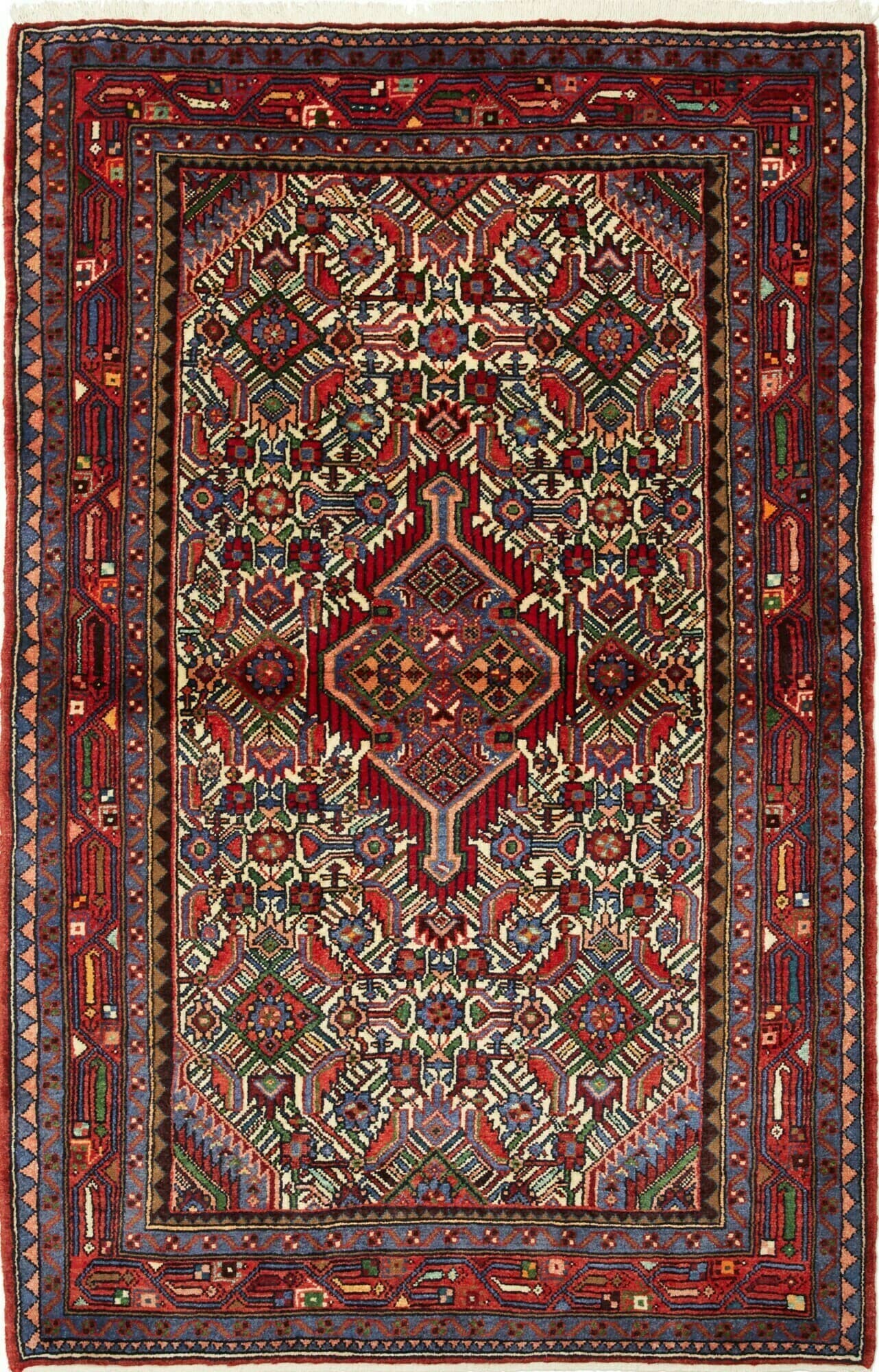 Geometrico Rosso Blu 110x172 Cm