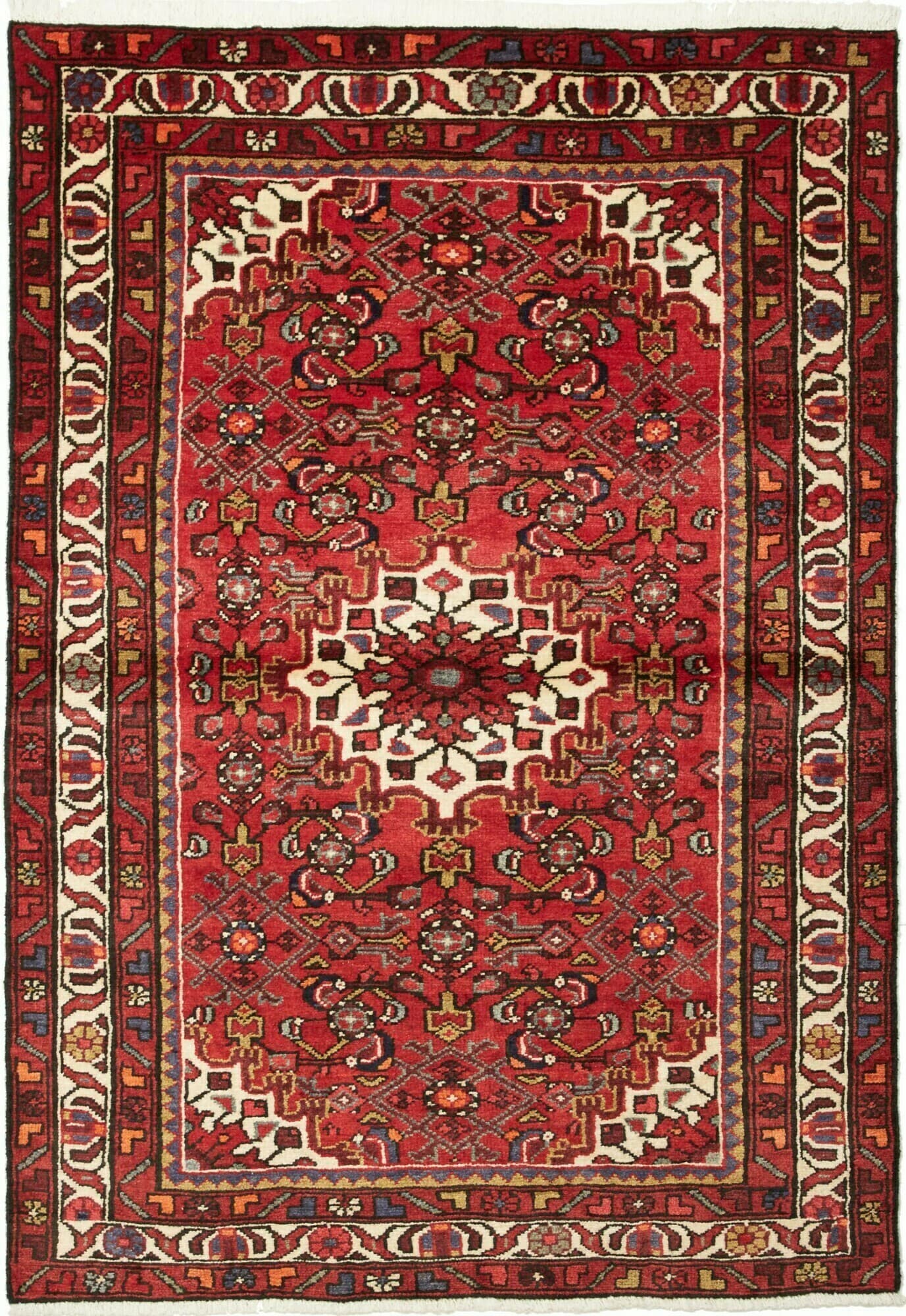 Geometrico Rosso Crema 110x155 Cm