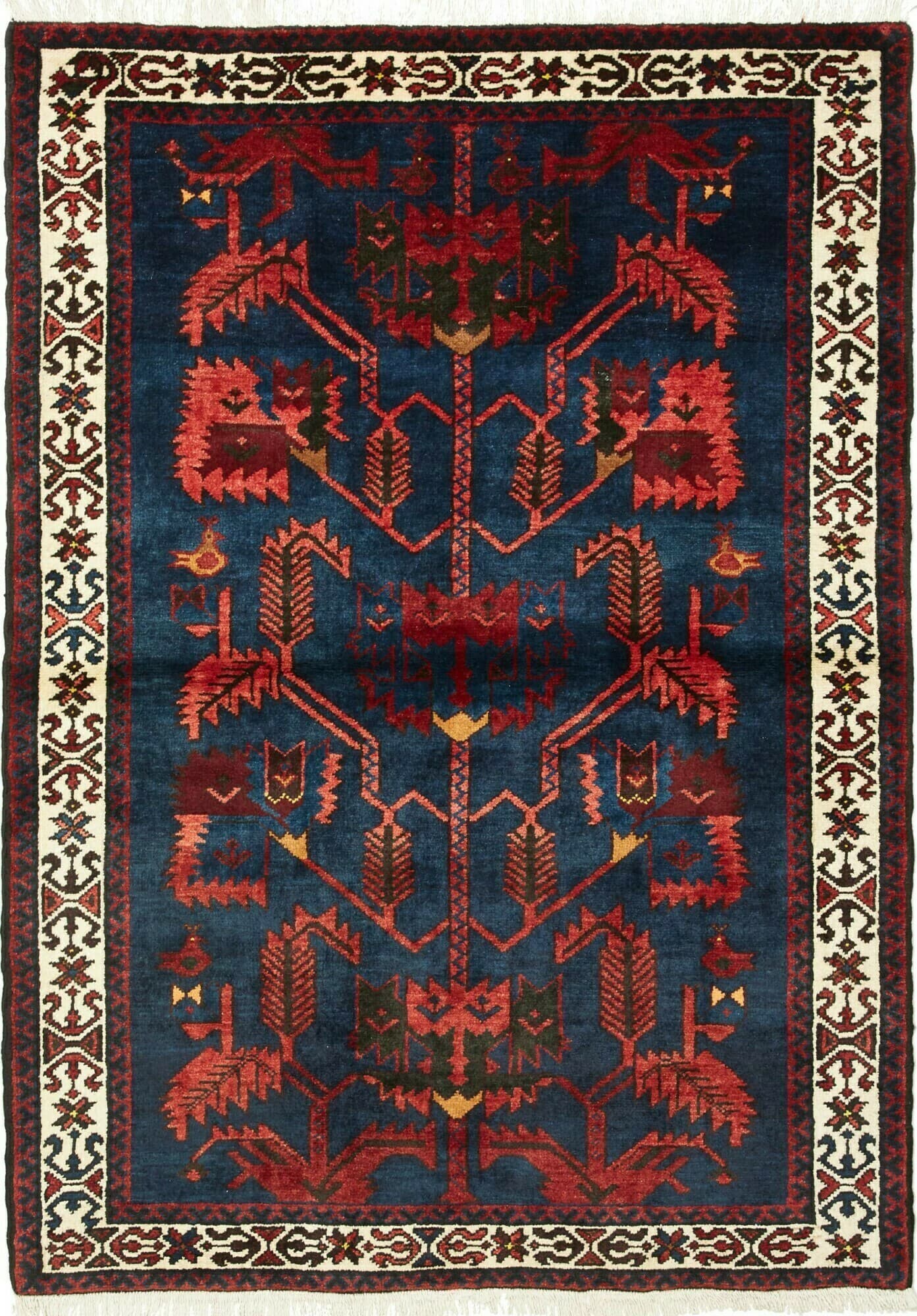Geometrico Blu Rosso 108x150 Cm