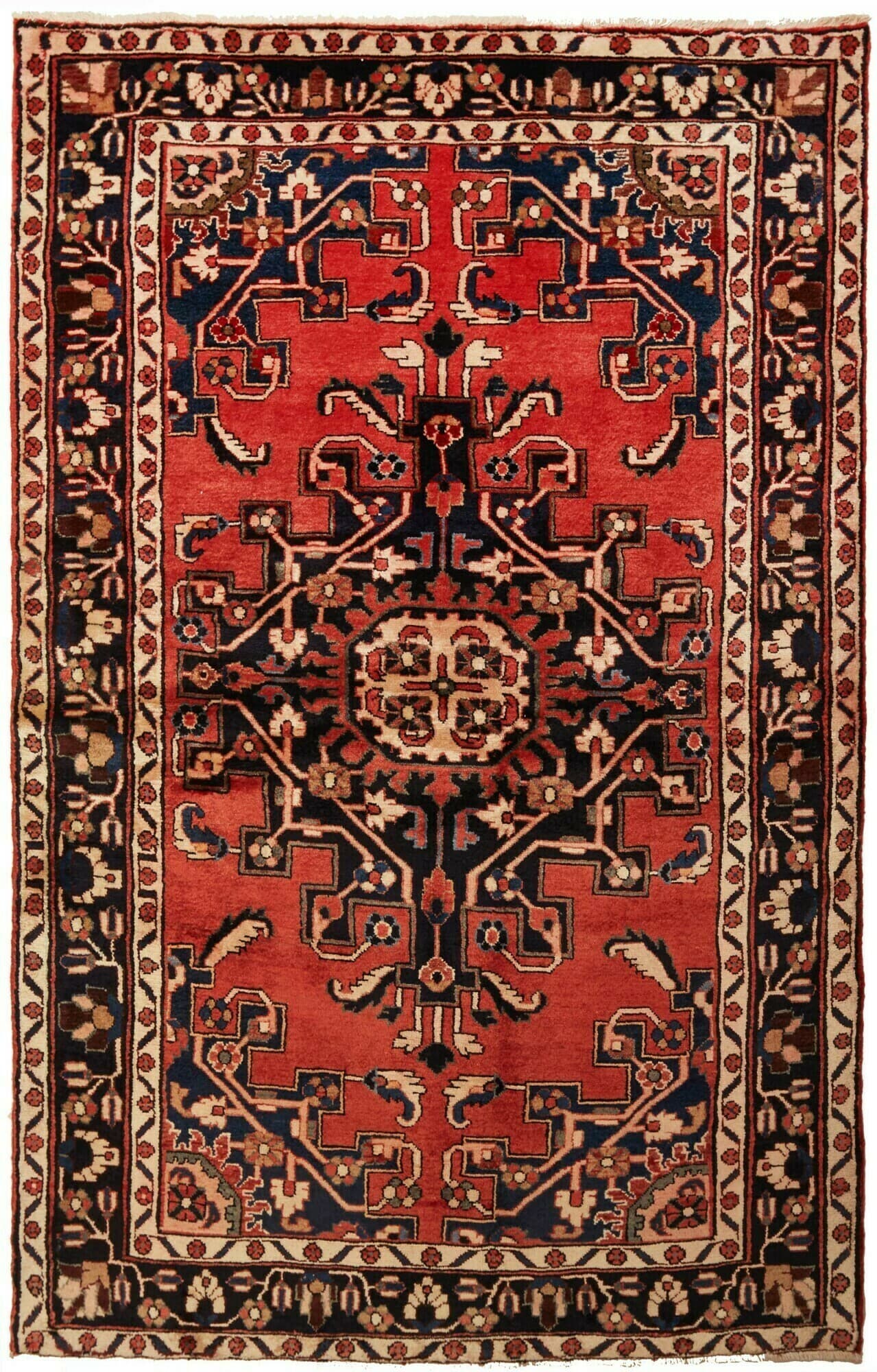 Medaglione Rosso Blu 132x195 Cm