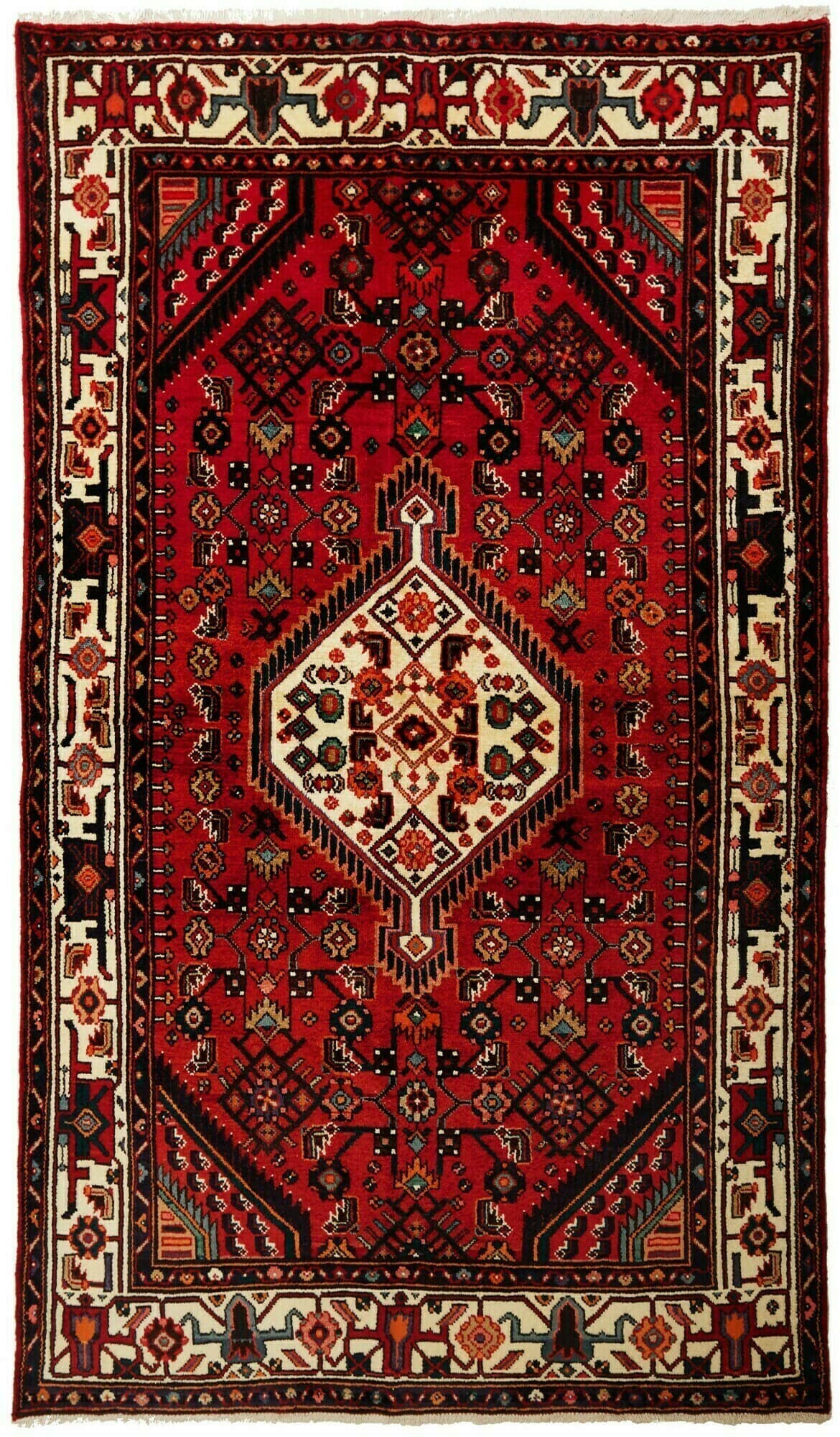 Geometrico Rosso Nero 135x232 Cm