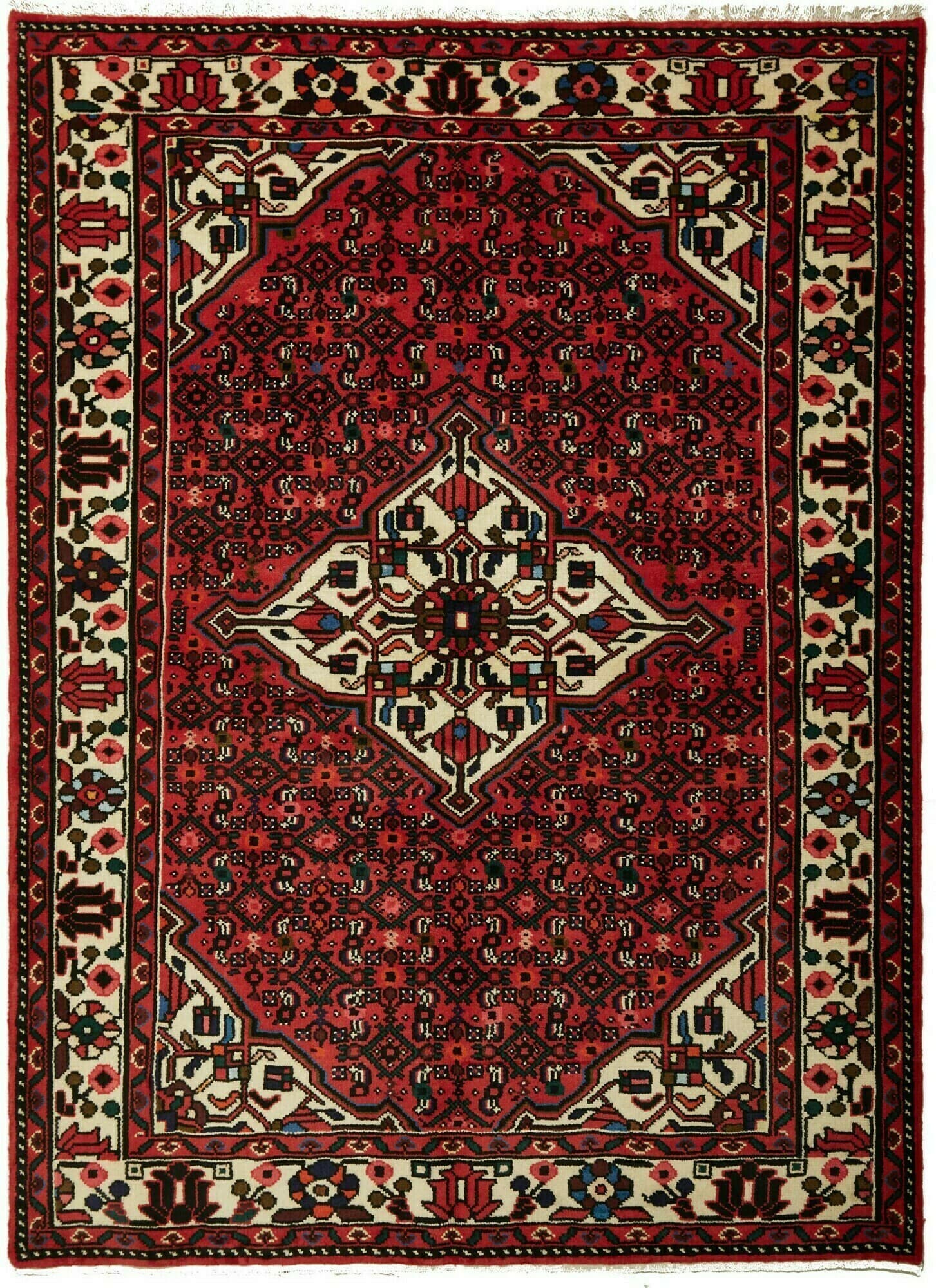 Geometrico Rosso Crema 146x198 Cm