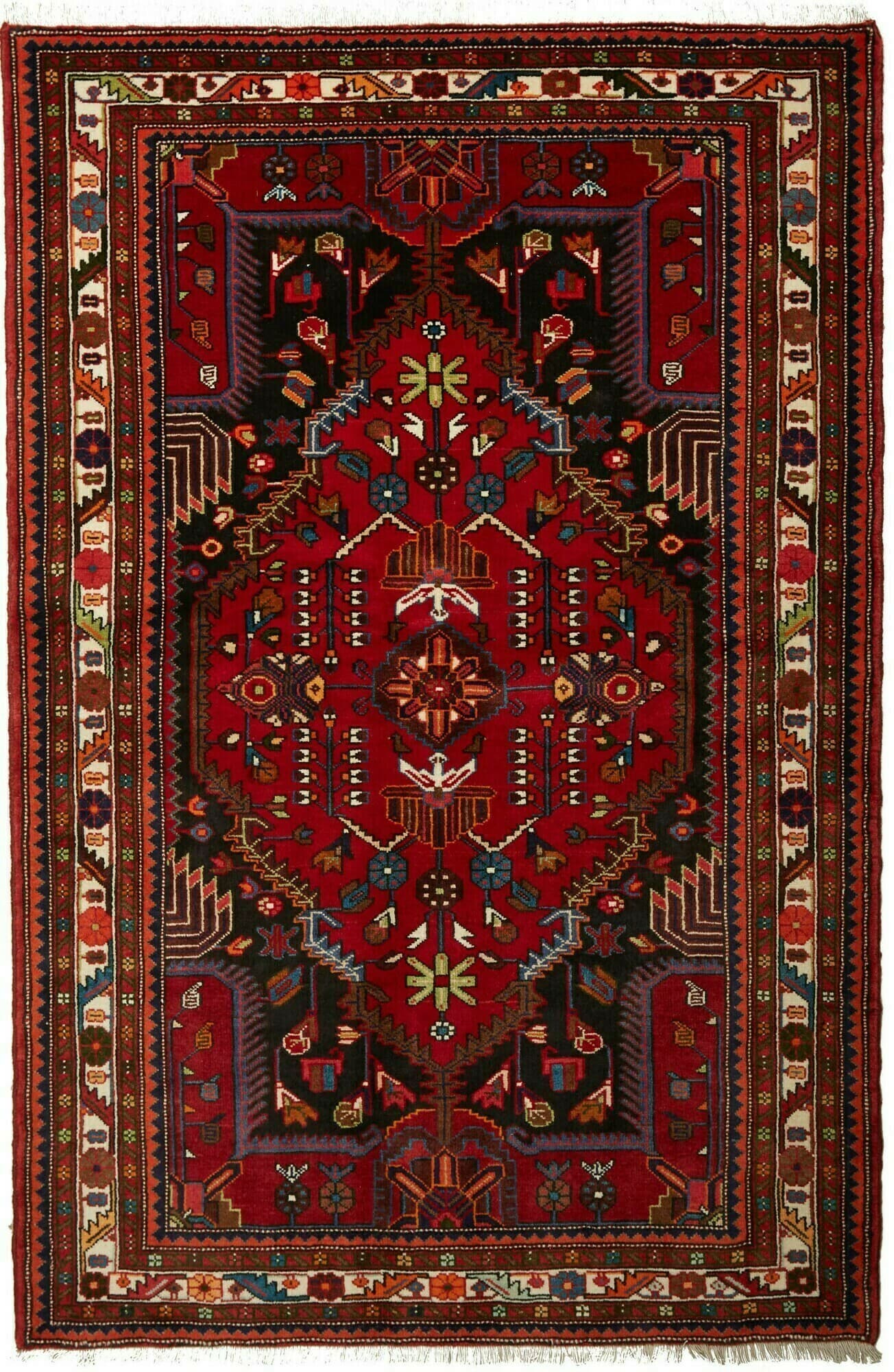 Medaglione Rosso Nero 137x210 Cm