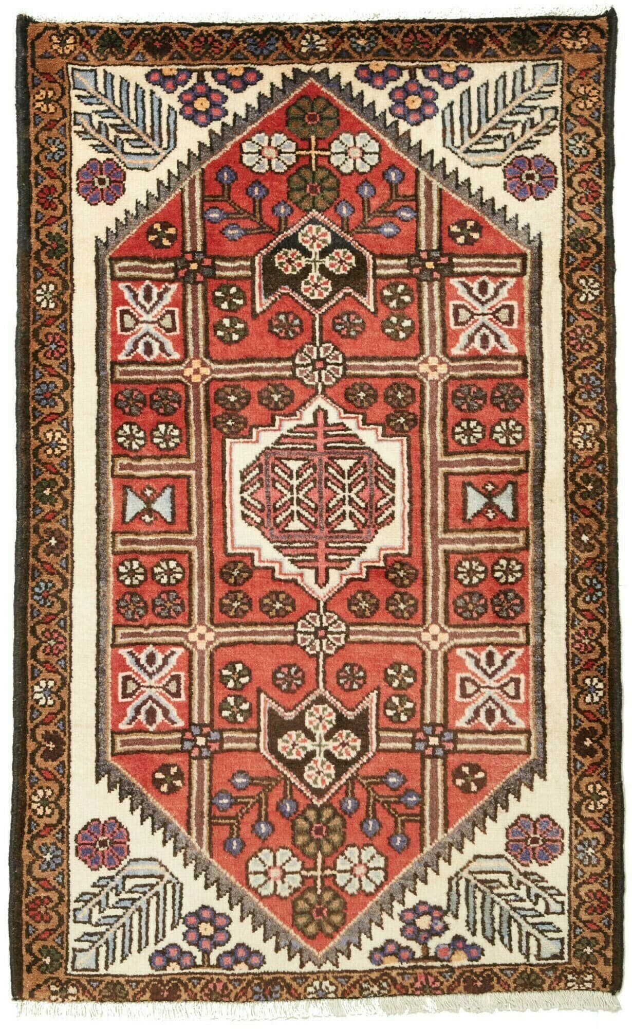 Geometrico Rosso Crema 77x126 Cm