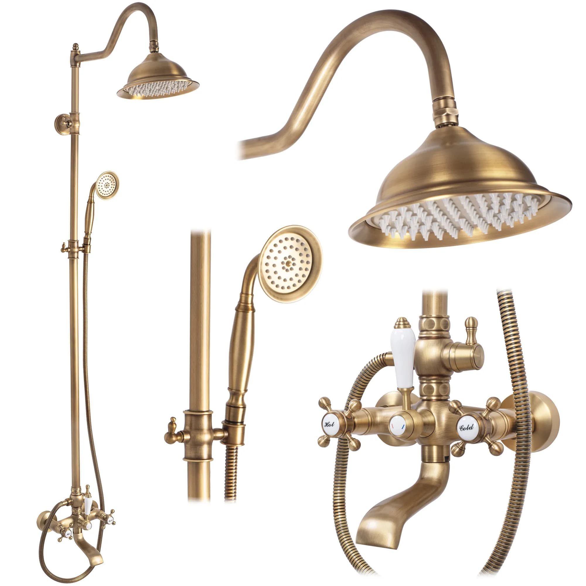 Set Doccia Rea Bergamo Antique Bronze