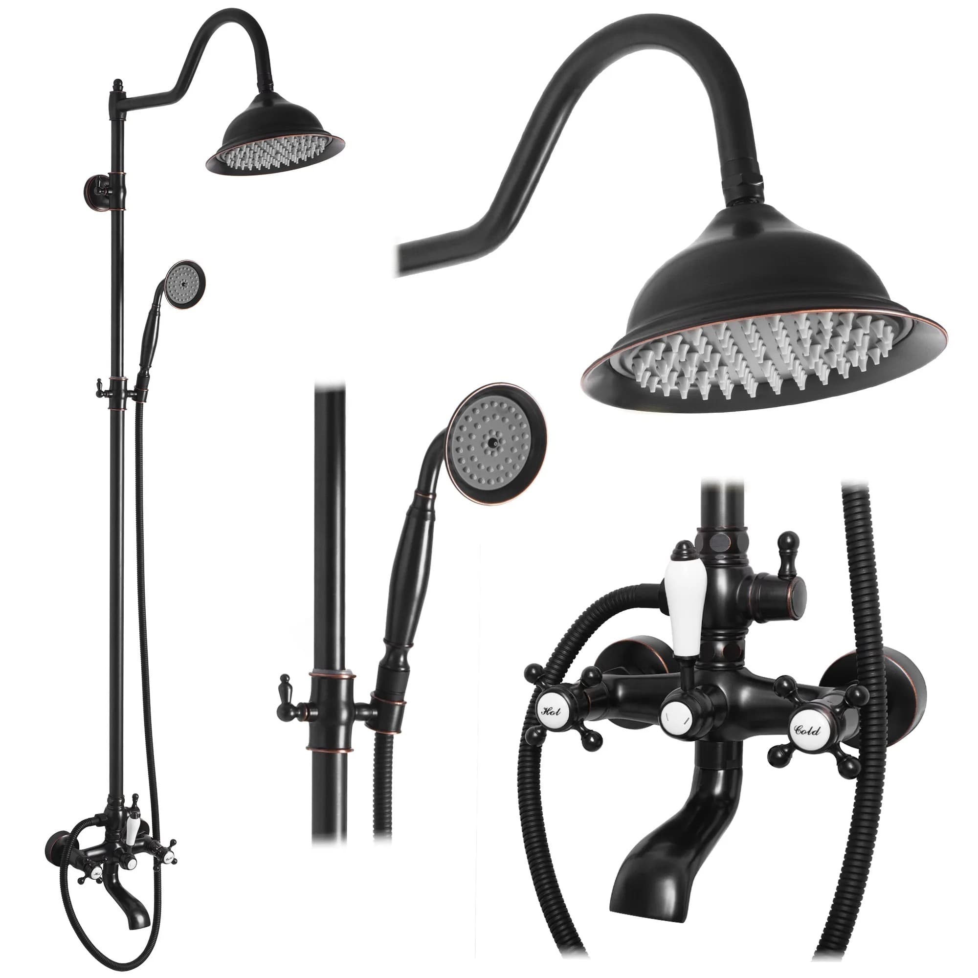 Set Doccia Rea Bergamo Old Black