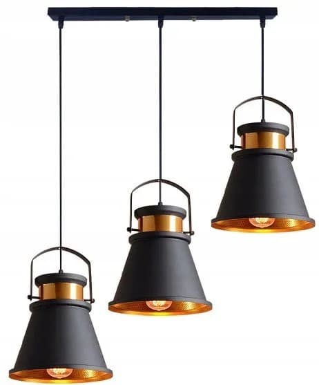 Lampada Da Soffitto Asti Aaa Nero/oro