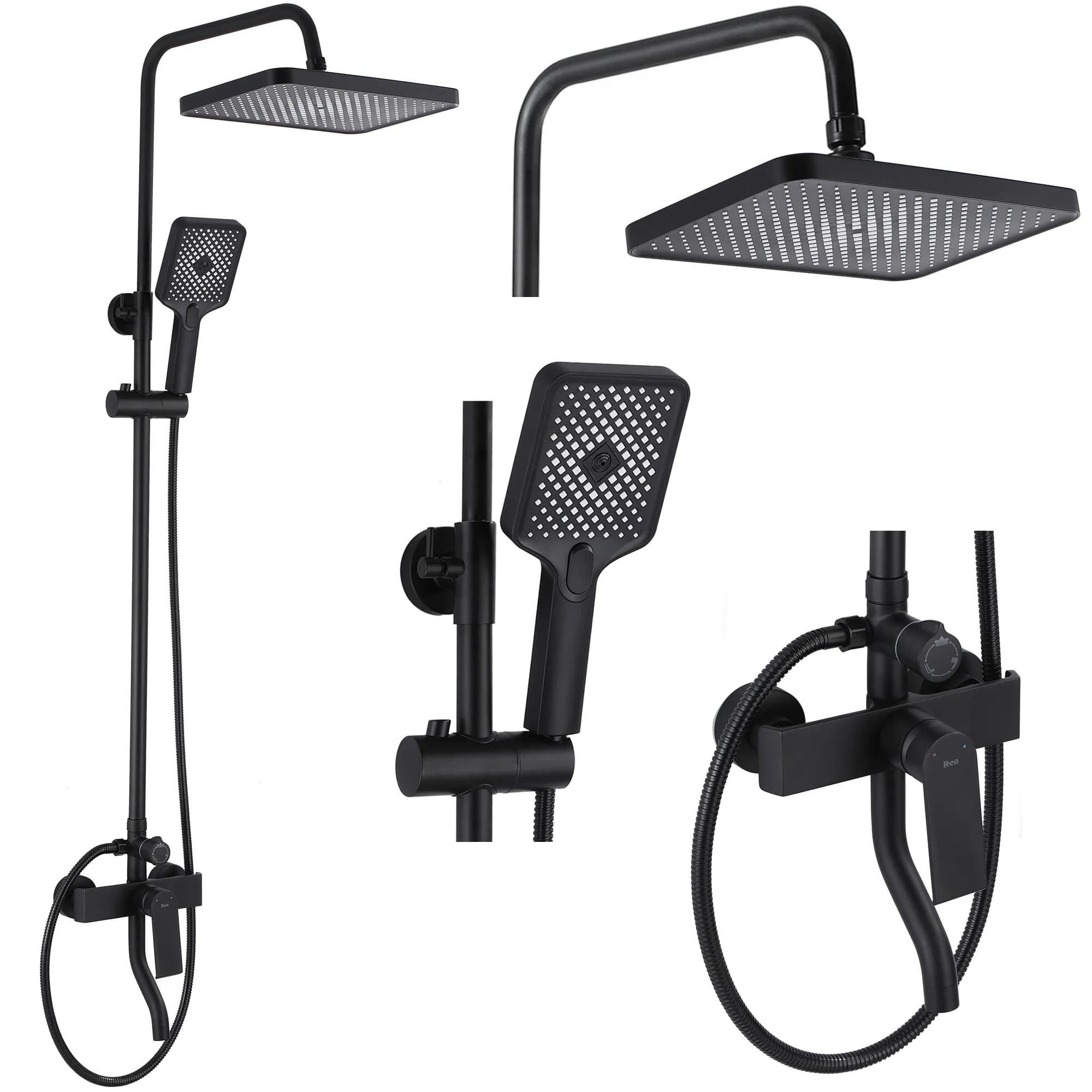 Set Doccia Da Incasso Rea Hass Black