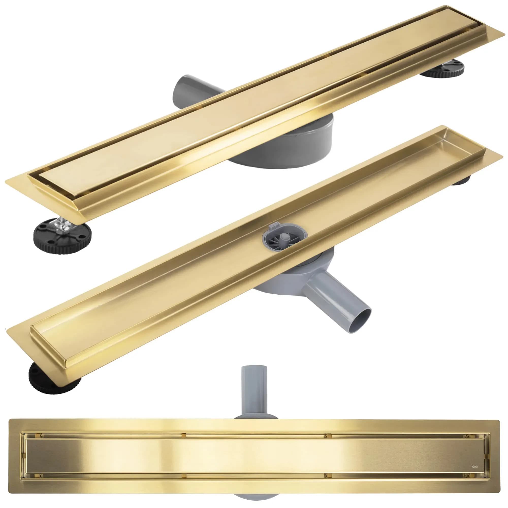 Scarico Lineare Rea Neox Pro Brush Gold 60