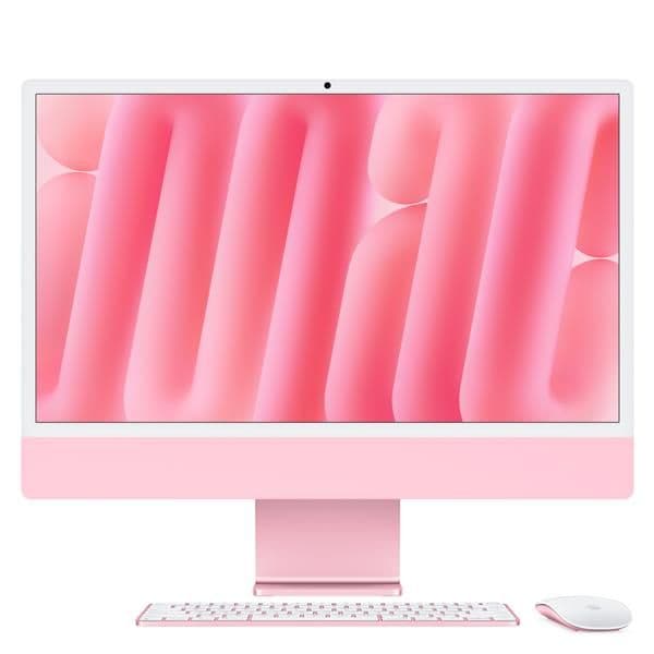 iMac 24" con display Retina 4,5K: Chip Apple M4 con CPU 10-core e GPU 10-core, 16GB, 512GB SSD - Rosa