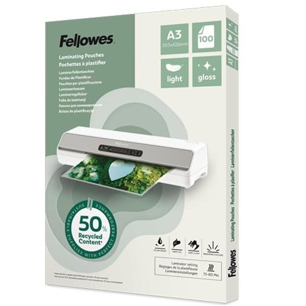 Pouche A3 riciclate 50% lucide 100p
