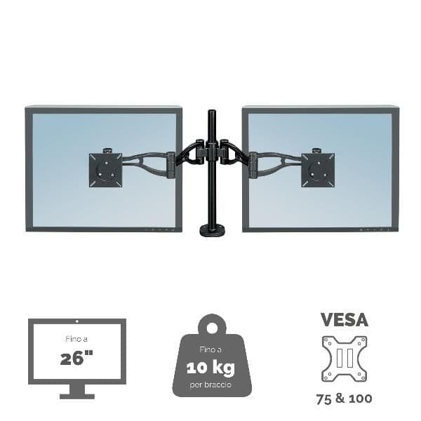 BRACCIO MONITOR DOPPIO - VISTA