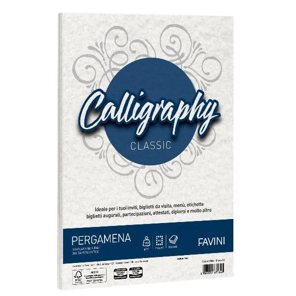 CALLIGRAPHY pergamena - Bianco - 190g/m2 – 50 fogli