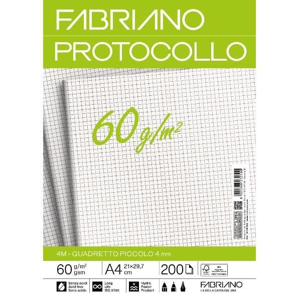 CARTA PROTOCOLLO A4 60g 200ff - RIG 4 MM