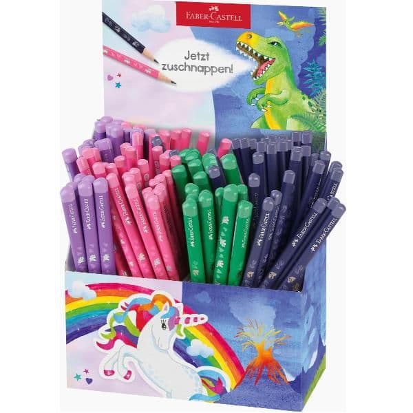 ESPOSITORE 120 MATITE DI GRAFITE HB UNICORNO/DINOSAURO JUMBO E STANDARD