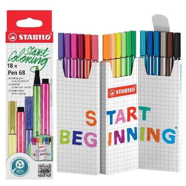 STABILO PEN 68 ZIG ZAG DESKSET DA 18