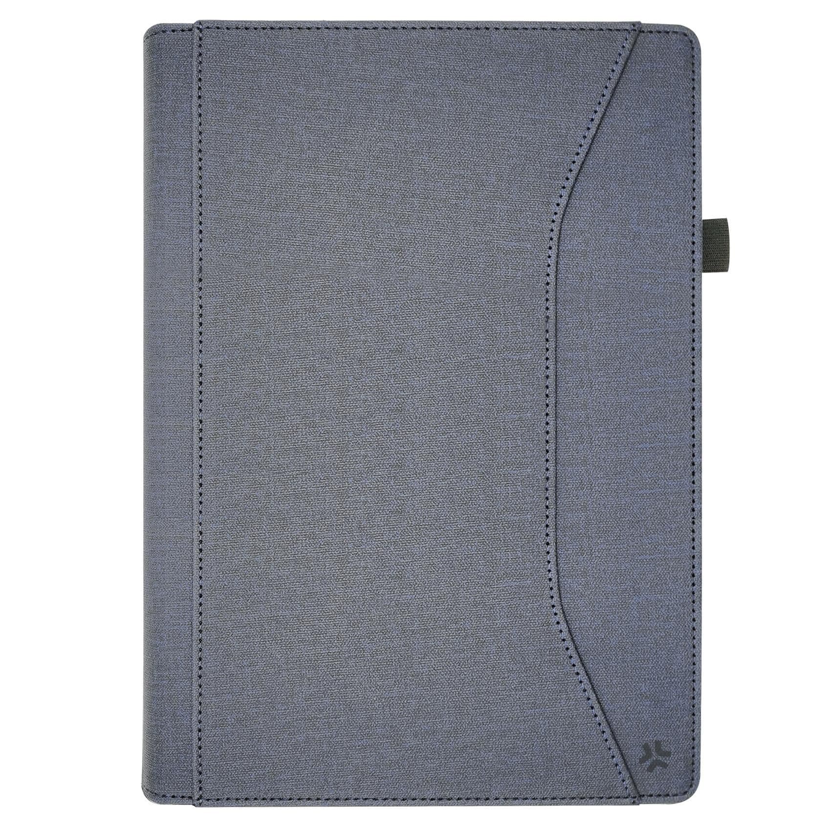 UNIFOLIOTAB11- Custodia universale a libro colore blu funzione stand con banda elastica di chiusura esterna compatibile con i Tablet fino a 11"