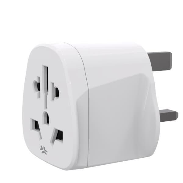 TRAVELADAPTERUK - Adattatore da viaggio universale, presa Schuko UK