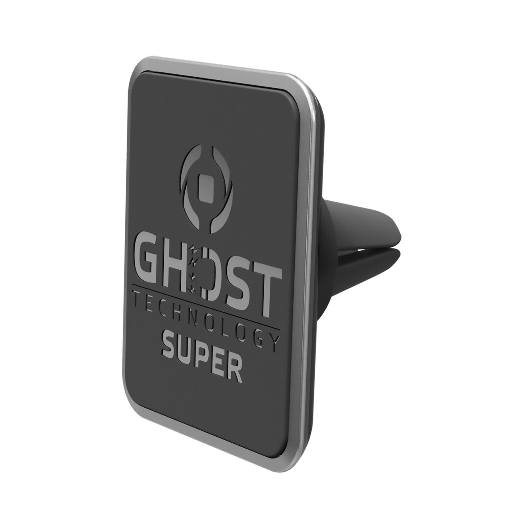 GHOSTSUPERVENT - Supporto magnetico universale da auto per smartphone, utilizzo bocchette d'aereazione, sei magneti ultra resistenti, due placche metalliche in confezione