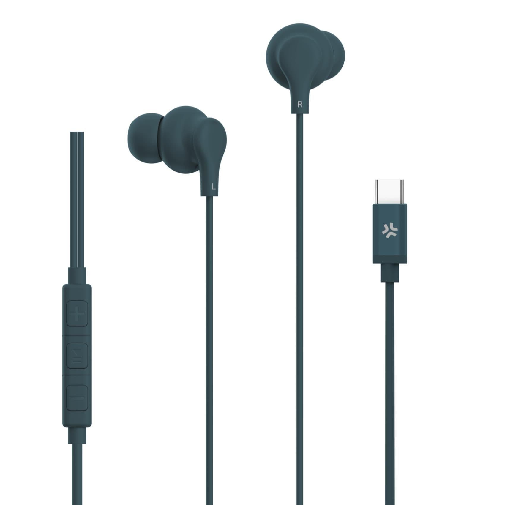 UP1600TYPEC - Auricolari stereo a filo IN-EAR con presa USB-C, microfono integrato, tasto volume, tasto alla risposta, lunghezza cavo 1.2 metri