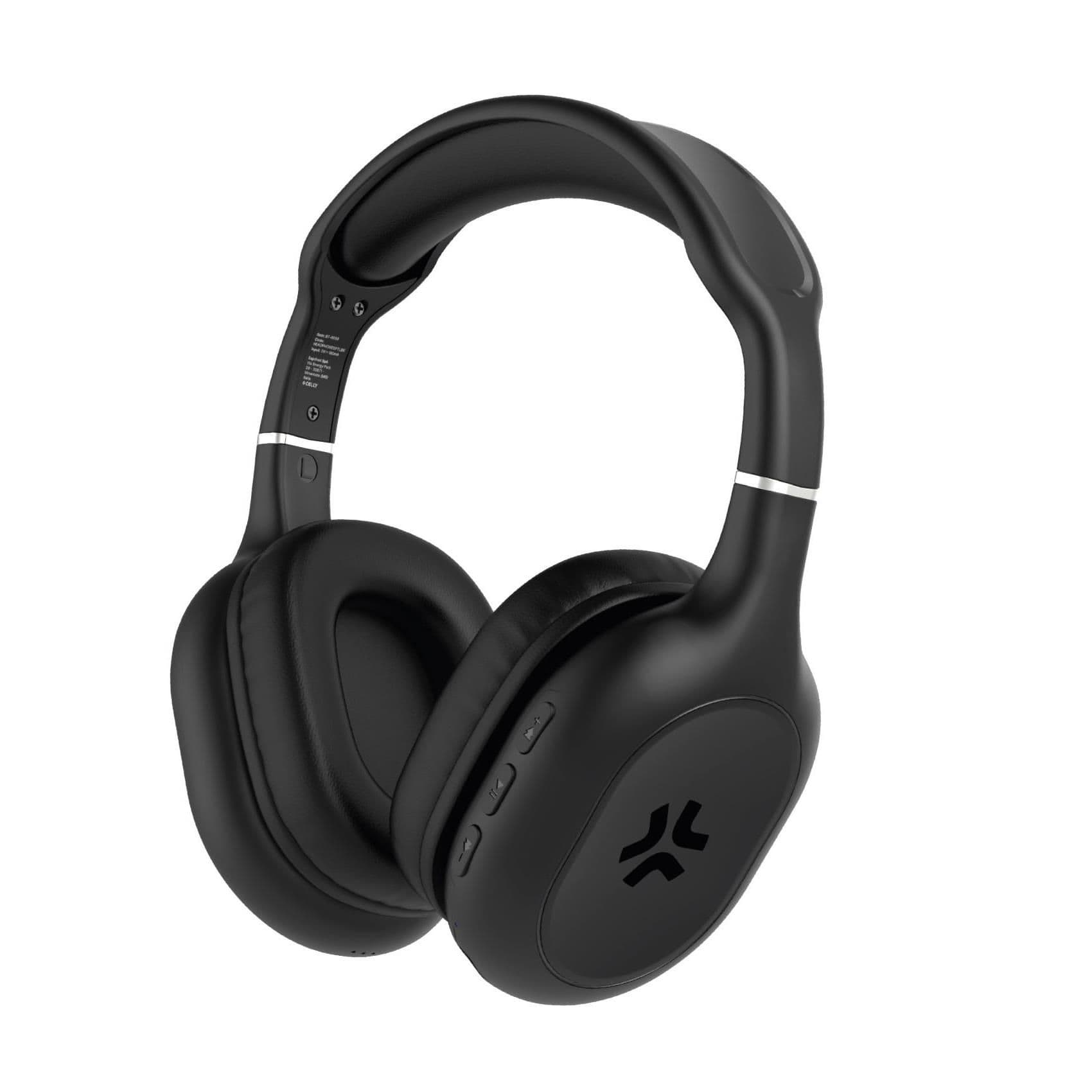 HEADPHONESPTL - Cuffia wireless, comandi integrati, microfono incorporato, archetto regolabile, connessione automatica, padiglioni imbottiti, tempo utilizzo 8 ore