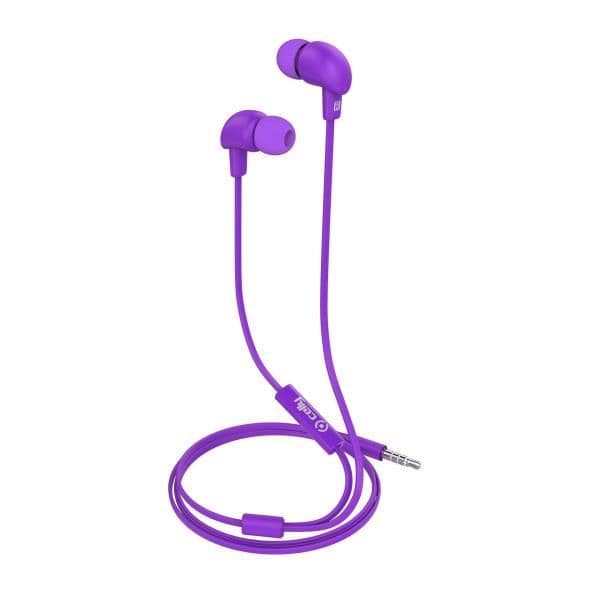 UP600 - Auricolare stereo a filo con jack 3.5mm IN-EAR, controllo remoto, microfono e tasto di risposta, lunghezza cavo 1.2 metri, cavo anti grovigli