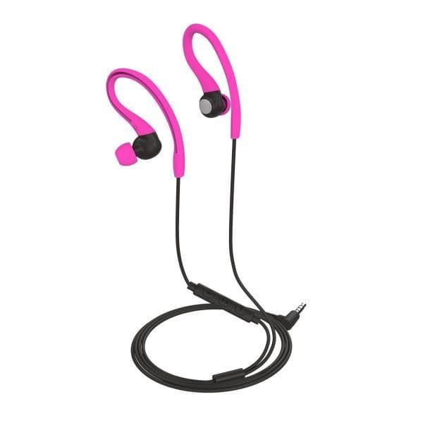UP700ACT - Auricolare stereo a filo IN-EAR con jack 3,5mm, cavo tondo, remote control e microfono integrato, comodi archetti, lunghezza cavo 1.2 mt, studiato per lo sport