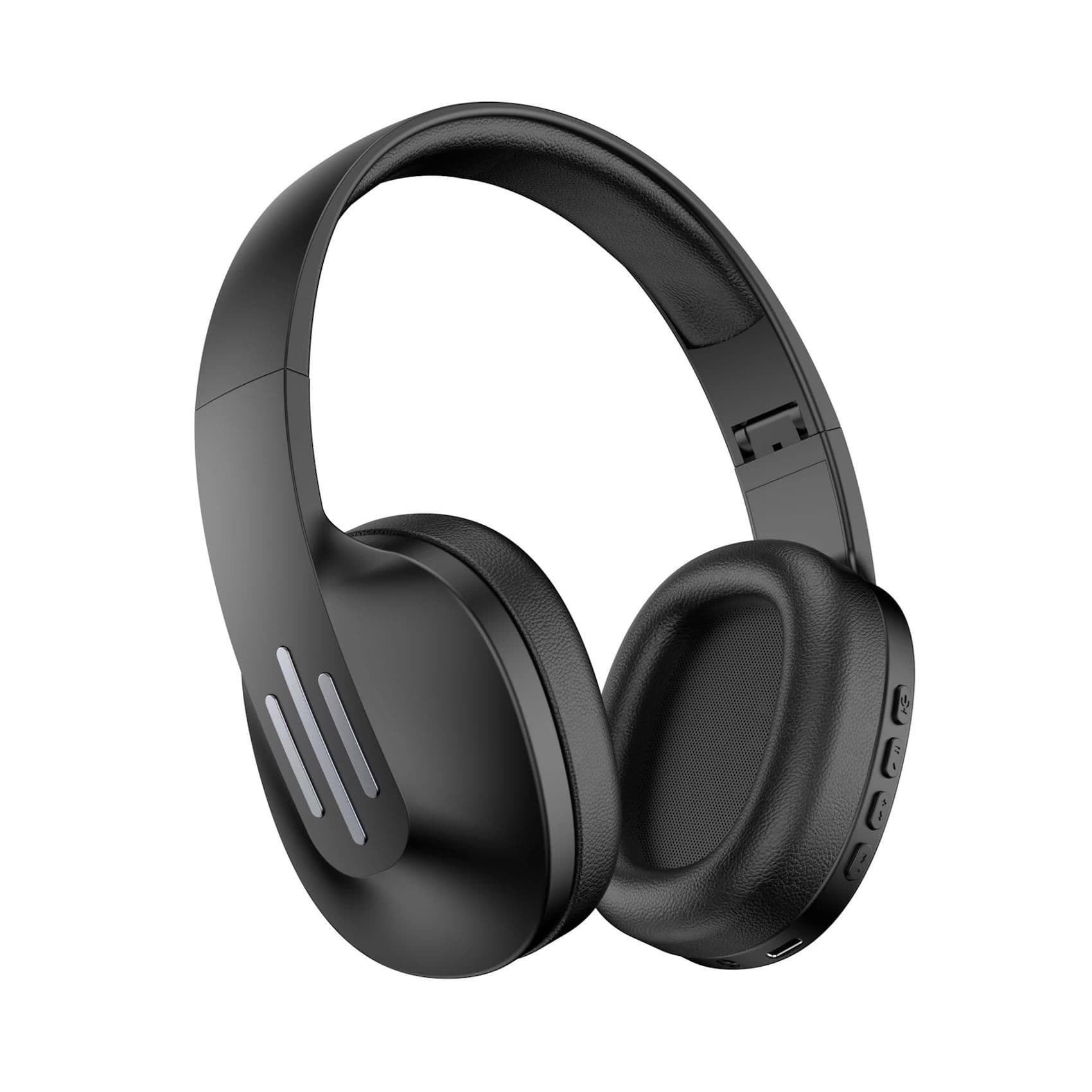 FLOWBEAT - Cuffia wireless, padiglioni imbottiti, archetto regolabile, microfono integrato, 7 ore di riproduzione