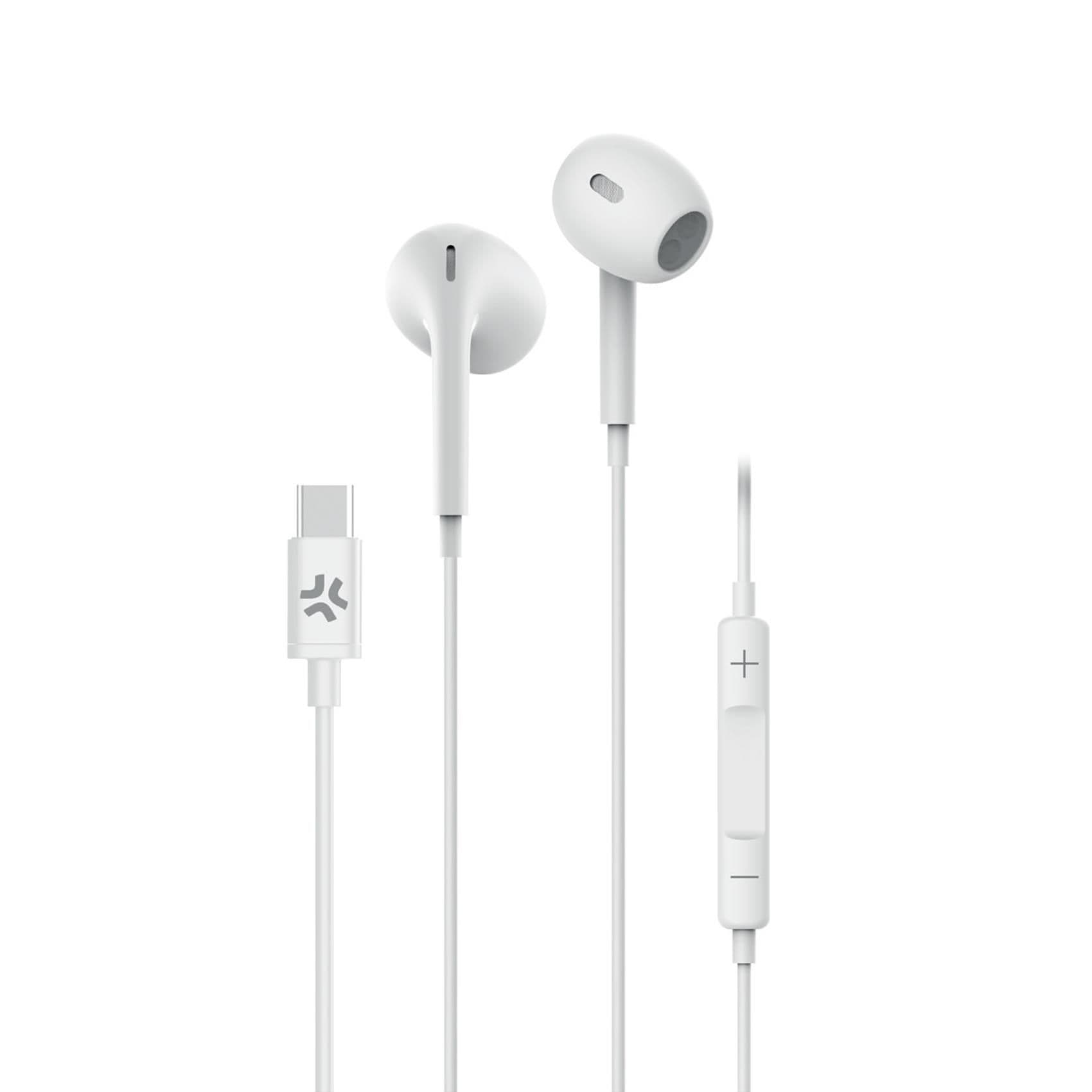 UP1300TYPEC - Auricolare stereo a filo con presa USB-C, capsule a goccia, microfono incorporato, controllo remoto, lunghezza cavo 1.2 metri
