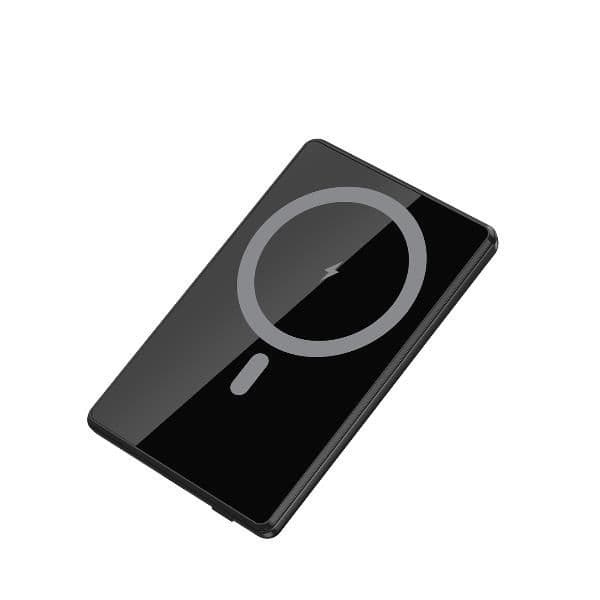 MAGPB5000ALU - Powerbank compatibile con la tecnologia Magsafe, capacità 5000 mAh, potenza massima 15 Watt, ultra sottile, display LED integrato, porta USB-C