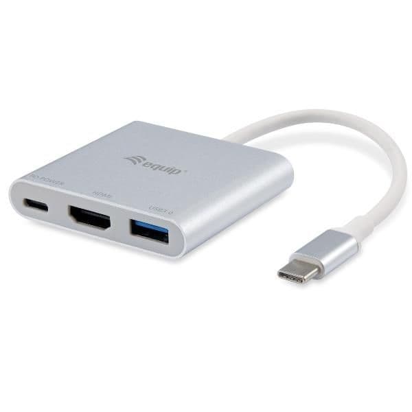 EQUIP - ADATTATORE da USB-C a HDMI/USB-A/USB PD 60W